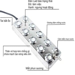 Vỉ tạo ẩm 10 mắt giá rẻ F3-CLMK10 Cấu tạo vỉ tạo ẩm 10 mắt giá rẻ F3-CLMK10