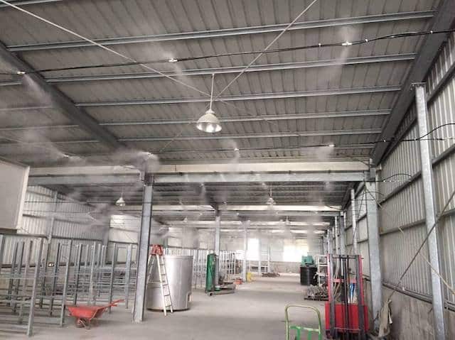 Máy phun sương tạo ẩm giúp tăng hiệu quả sản xuất