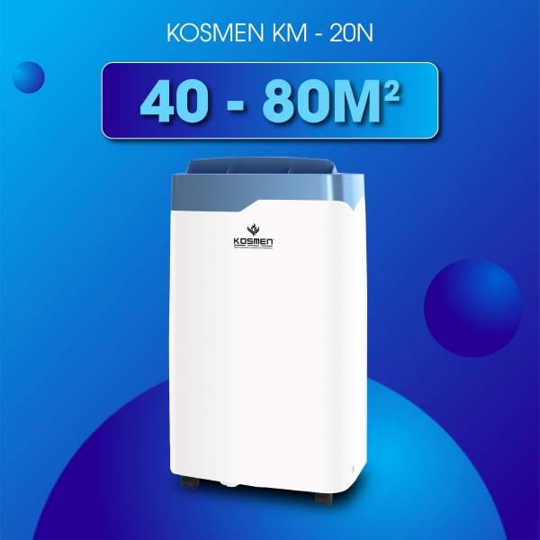 Máy hút ẩm công suất 20L/ ngày phù hợp cho diện tích 40 - 80m² 