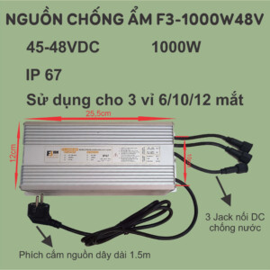 Cấu tạo, thông số nguồn chống ẩm cho 2 vỉ tạo ẩm 10-12 mắt SZ-800 800W 48V