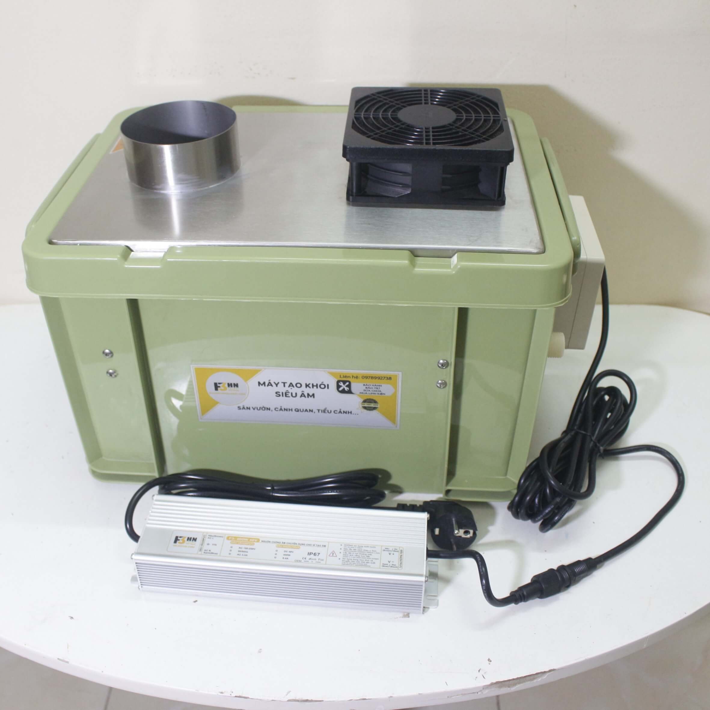 Máy tạo ẩm tạo khói sân vườn cảnh quan vỏ nhựa giá rẻ model F3-UH10N máy tạo khói siêu âm sân vườn, cảnh quan model F3-UH10N-02