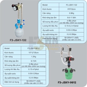 thông số bộ phun sương tạo ẩm hai chất lỏng- phun sương khô công nghiệp
